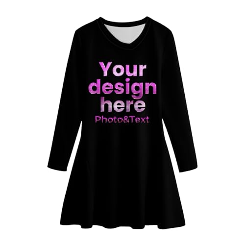Custom Tailored Women's Dress - Personalized Fit A-Line Dress Add Name/Logo - Wedding, Party, Office Wear- 30+ Colors & Sizes S-5XL