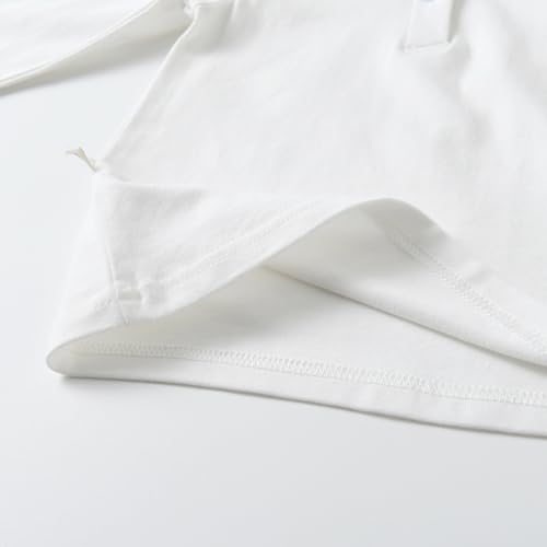 Image of Toddler Kids Girls Boys Basic Peter Pan Collar Tee Shirt T-Shirts Tops Bottom Long Sleeve Solid Blouse