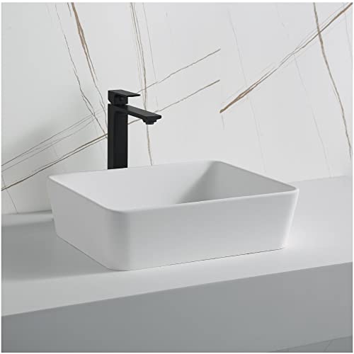 Karran Quattro Qm172 Vibrant Matte White18 In. Rectangular Bathroom Vessel Sink #TOP1