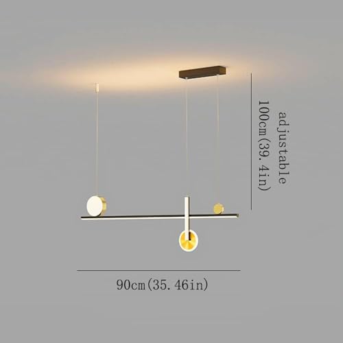 Lustre LED dimmable et suspension moderne réglable pour table à manger