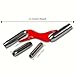Deskbloom Steel Brick Jointer Tool Set with Ergonomic Handle,Multi-Size Heads for Masonry Seam Finishing and Bricklaying Projects(Is black)