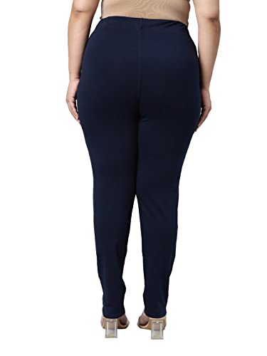 Image of GO COLORS Soft Cotton Stretch Kurti Pants Full Length for Women| Breathable, Mid Rise