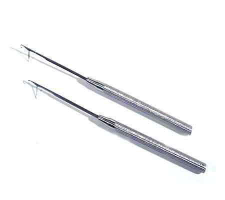 2 PCS Micro Rings Links Stainless Steel Pulling Hook Needle For I Tip Stick Feather Bonded Hair Extensions