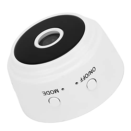 Image of Security Camera, 1080P Indoor Outdoor Home Camera with Magnetic Cover for Baby Pet Monitoring, Supports 128GB SD Card (White)