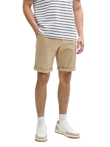 TOM TAILOR Cargo Shorts mit Taschen, beige Triangle Print, 33 – Ansicht 1