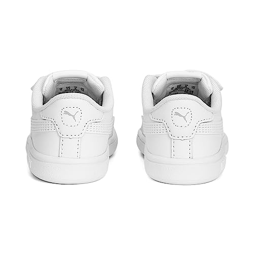 PUMA Mixte Enfant Smash 3.0 SD V PS Basket, Puma Blanc Cool Light Gris, 21 EU