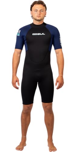 Gul 2025 Mens G-Force Natur 3/2mm Back Zip Shorty Wetsuit - Black/Navy