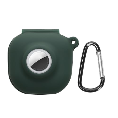 Ya en manzanajugosa.com: kwmobile Carcasa Compatible con Beats Fit Pro y Airtag - Funda de Silicona Antipérdida y Antigolpes con Mosquetón - Verde Oscuro