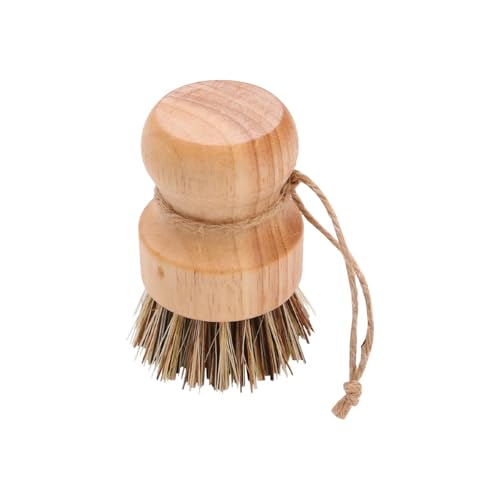 Tiardey 2PCS Bamboo Dish Brush Wooden Washing up Brush Eco Natural Wood Sisal Fibre Bristle Dish Brush for Dish Washing Cast Iron Pots Pans Skillet Sink - Image 2