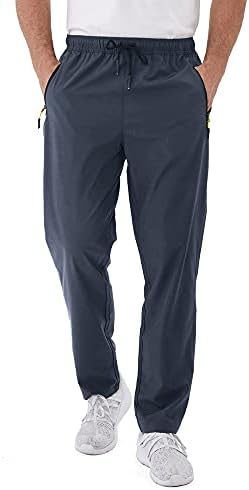 Rapoo Men's Workout Athletic Sweatpants Joggers Pants Elastic Waist Jogging Running Pants for Men with Zipper Pockets 05 Coldgray L