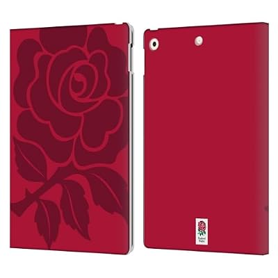 Head Case Designs Officially Licensed England Rugby Union Mono Rose 2016/17 The Rose Leather Wallet Case Compatible with Apple iPad 10.2 2019/2020/2021