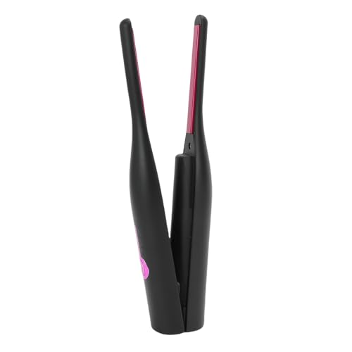 Plancha de Pelo Inalámbrica ZJchao 2 en 1 para Rizos y Alisado, con Tecnología de Calentamiento Rápido PTC y Batería de 2600 mAh, Ideal para Cabello Corto, Flequillo y Cortes Pixie (Negro) miniatura 2