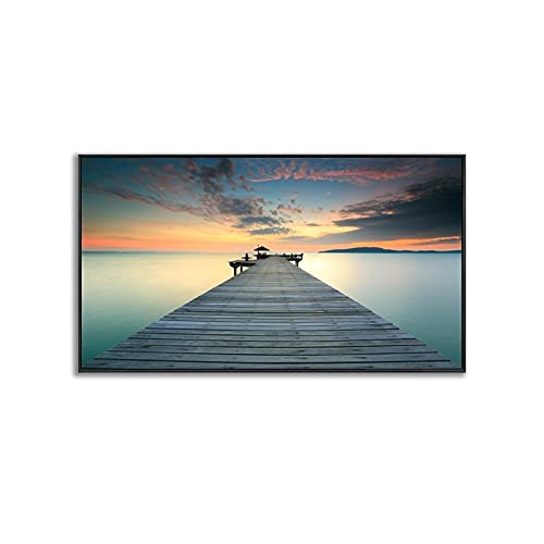 Kit diamant peinture coucher de soleil 40x80cm avec strass complet pour décoration murale