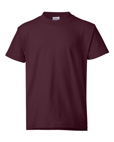 Hanes Youth Comfortblend Ecosmart Tee (Maroon) (XS)
