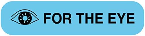 United Ad Label 薬指示ラベル 目用 1-5/8インチ x 3/8インチ パーマネントペーパーラベル ライトブルー 1