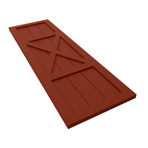 12"W x 25"H True Fit PVC Center X-Board Farmhouse Fixed Mount Shutters, Pepper Red (Per Pair - Hardware Not Included) by Ekena Millwork - Image 6