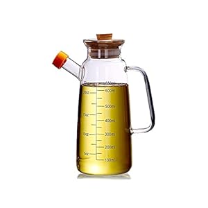 Olie sproeier Borosilicaat glazen oliefles met tuit en handvat huishoudelijke keuken olie en azijn dispenser verdikte…