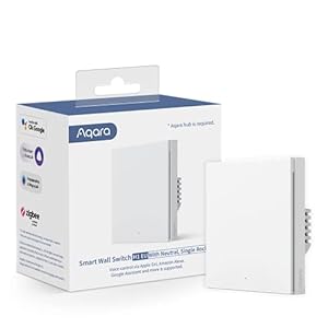 Aqara Interruptor remoto multifunción con conductor neutro ZIgBee Smart Home, compatible con HomeKit, Alexa, Google Assistant estándar europeo, fácil montaje, color blanco