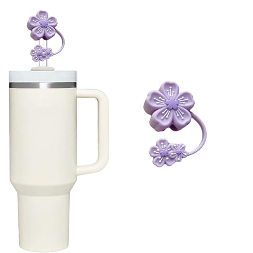 Tapón de silicona para pitillo morado para Stanley 30 y 40 oz miniatura 1