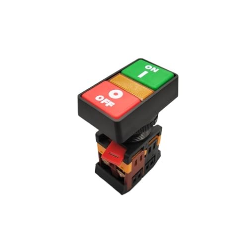 Interrupteur double bouton PPBB 30mm à impulsion avec lampe 36V pour machines