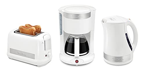 Moulinex Principio Plus Bouilloire, Capacité 1,7 L, Bouilloire électrique, Bouilloire sans fil, Base 360°, 2 niveaux d'eau visibles, Résistance cachée BY108110