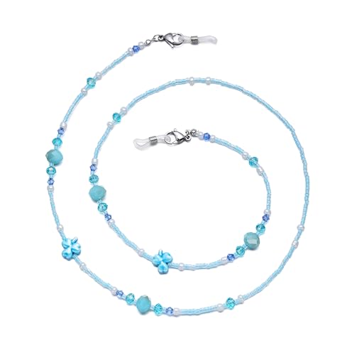 GINTEI Beaded Glasses Chain for Women Eye Glasses Holders Around