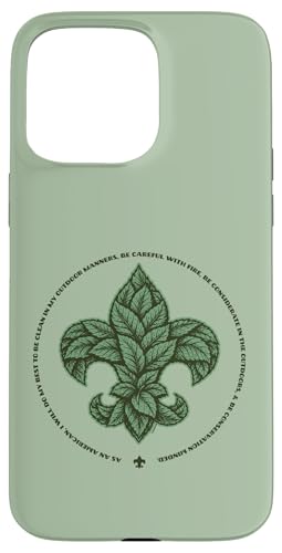 Scouts BSA Outdoor Code Artistic Leaf Design �X�}�z�P�[�X iPhone 15 Pro Max �p