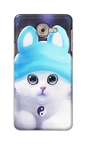 Image of Chinese Cutie Kitten Cat Big Eyes Lovely Girl Ears Hard Back Case Cover for Samsung Galaxy J7 Max /Samsung On Max, SM-G615F / DS Back Cover -(J5) VNS2221