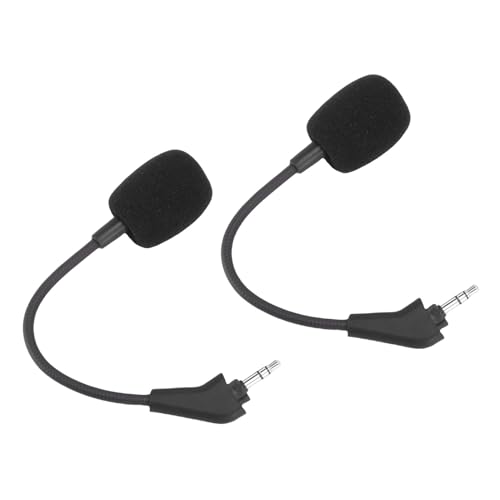 Pomya 2 Pack Gaming Headset Replacement Microphone 3.5mm Detachable Noise Cancelling Boom Mic with Foam Windscreen
