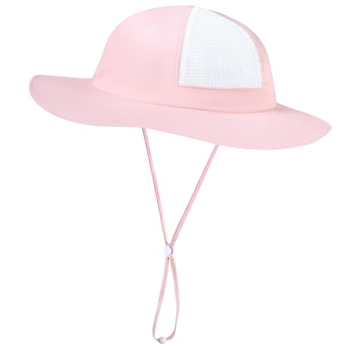 Image of BASSDASH Kids UPF 50+ Wide Brim Sun Hat for Summer Beach Outdoor