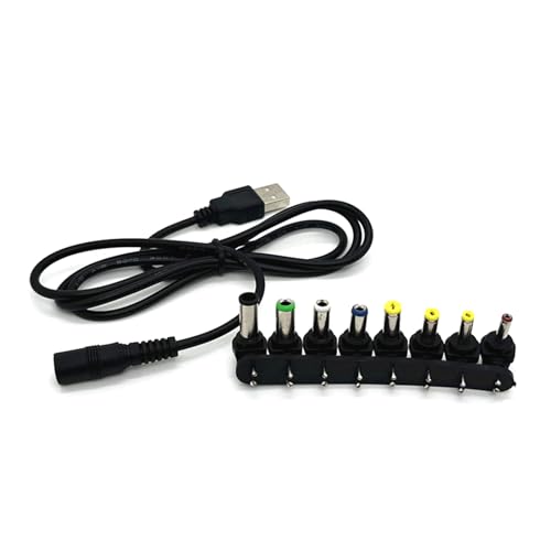 Mumuve - Mumuve USB 5V Auf DC9V 12V Ladegerät Mit 8 Austauschbaren Anschlüssen Adaptern Für Kameras Router Lautsprecher Ladegerät USB Adapter