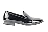 Mens Suede & Shiny Patent Leather Line Slip on Loafers Casual MOD Driving Shoes [Black Patent,UK 9 EU 43] #2