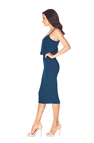 Image of Dress The Population Women's Alondra Blouson Tank Pencil Skirt Midi Dress
