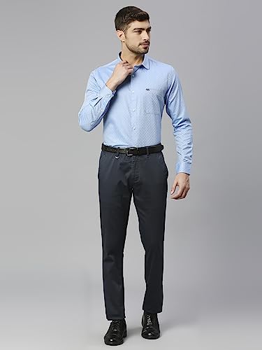 Image of Thomas Scott Men's Cotton Slim Fit 100% Formal Shirt with Spread Collar and Full Sleeves