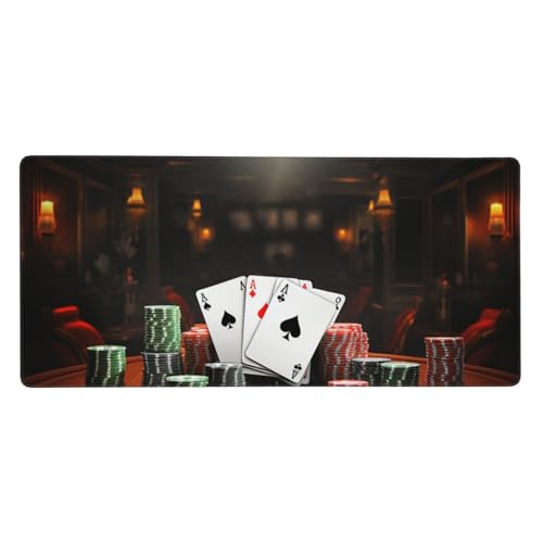 Tapis de souris de jeu XL 40x90 cm avec base caoutchouc antidérapante et bords cousus renforcés
