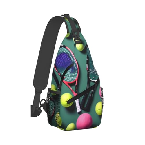 Mochila cruzada MyPiky con estampado de tenis unisex miniatura 2