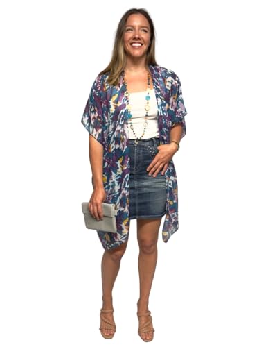Image of Humble Hilo Womens Kimono Cardigan Sleeveless Lightweight Cover Up Casual & Flowy, 2 Sizes