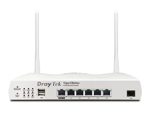 DrayTek Vigor 2866AC Multi Wan VDSL/ADSL VPN Router. Adecuado para FTTP. Ideal para pequeñas empresas y trabajadores a domicilio