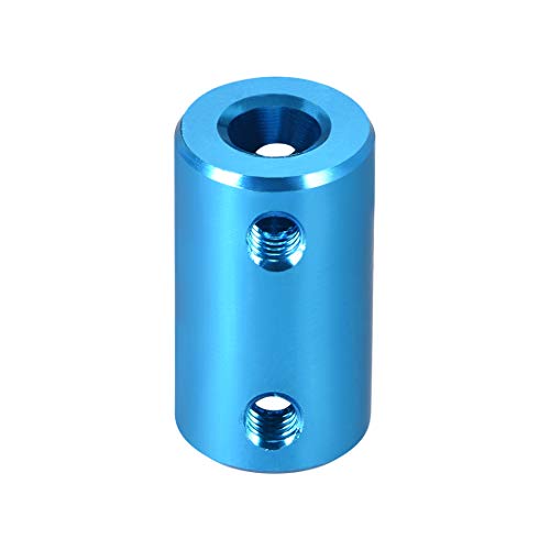 Uxcell 1/4 Inch To 1/4 Inch Bore Rigid Coupling Set Screw L25Xd14 Aluminum Alloy,Shaft Coupler Connector For 3D Printers, Motor Accessories,Blue #TOP1