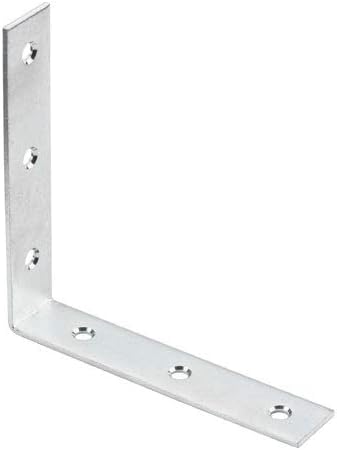 TERF® 10 Pcs Zinc Plated Steel 125mm X 125mm X 22mm (5’’ X 5’’ X 0.86’’) Angel L Shape Corner Brace Bracket Joining Fixing Self Support Repair with Fixing Screw - Image 3