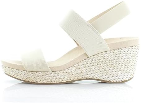 LifeStride womens Delta Wedge Sandal, Almond Milk, 8.5 Wide US | Image 1