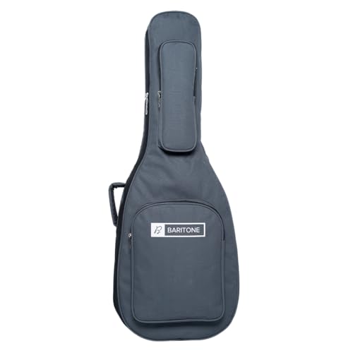 Image of Baritone Electric Guitar Gig Bag 12MM Padded with Adjustable Shoulder Straps (Grey)