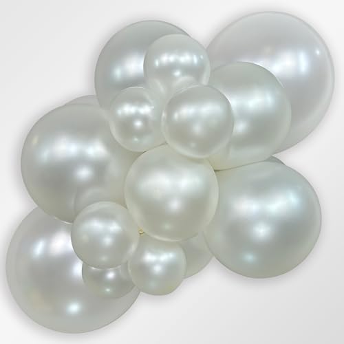 Image of Sempertex Pearl White Balloons, Latex, 11 Inch, 25 Pcs
