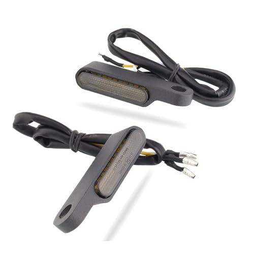 Clignotants LED moto noirs universels pour styles Caferacer et Custom Cruiser