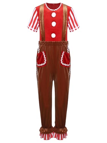 Costume bonhomme de pain d'épices pour enfants vêtement confortable qui ne gratte pas