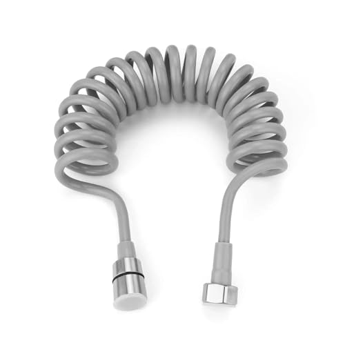 DEANKEJI 3 Meter PE Duschschlauch Ausziehbar, Grau Schnittstelle Shower Hose, Hand-Bidet-Sprühset, Toilette Bidet, für Küche, Bad, Hotel