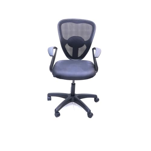 Infinite Sales and Services Mesh Office Chair with V-Shaped Backrest, Adjustable Height, Rolling Wheels, Black (Computer V Neeted Chair)