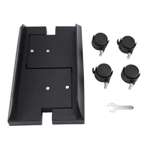 Image of Removable Computer Case Stand Holder Bracket, Desktop Mainframe Storage Rack with Brake, Adjustable X Frame for Mainstream PC Cases, Eco - Friendly ABS Material with Smooth Surface (Black)
