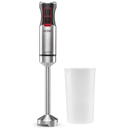 Solac Pro 1000, Batidora de mano, 1000W, Acero inoxidable