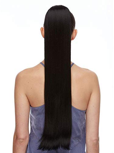 Miniatura 4 de Honor Ponytail  Peluca Sepia de 24.0 in de largo con capas rectas y respetuosas con el calor, pelo sintético africano americano, con cordón, Ariana